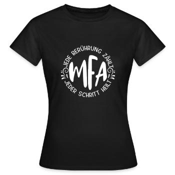 Assistant médical Chaque contact compte MFA - T-shirt Femme - noir - Devant - AI Model Female 172 dark (172cm)