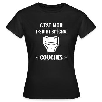 Couches - T-shirt Femme - noir - Devant - AI Model Female 172 dark (172cm)