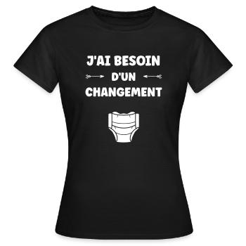 Couches - T-shirt Femme - noir - Devant - AI Model Female 172 dark (172cm)