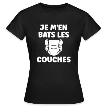 Couches - T-shirt Femme - noir - Devant - AI Model Female 172 dark (172cm)