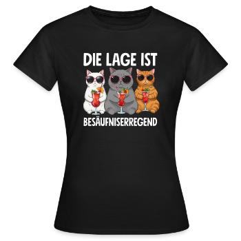 La situation est l’ivresse - T-shirt Femme - noir - Devant - AI Model Female 172 dark (172cm)
