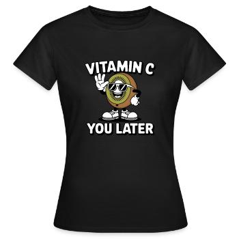 Lustige Kiwi Vitamin C Obst Kiwifrucht - Frauen T-Shirt - Schwarz - Vorne - AI Model Female 172 dark (172cm)