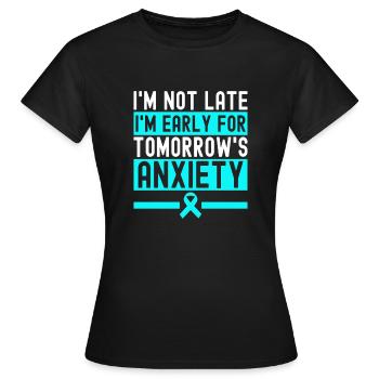 Trouble anxieux Trouble anxieux - T-shirt Femme - noir - Devant - AI Model Female 172 dark (172cm)