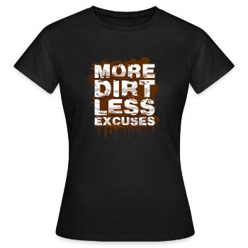 More dirt Schlammlauf Mud Run Muddy Race - Women's T-Shirt - black - Front - AI Model Female 172 dark (172cm)