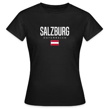 Salzbourg, Autriche - T-shirt Femme - noir - Devant - AI Model Female 172 dark (172cm)