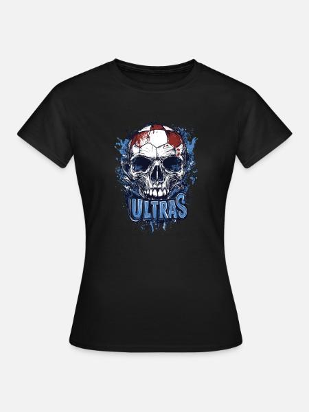 Skull Football Fanblock Fan Ultra Ultras - Women's T-Shirt - black