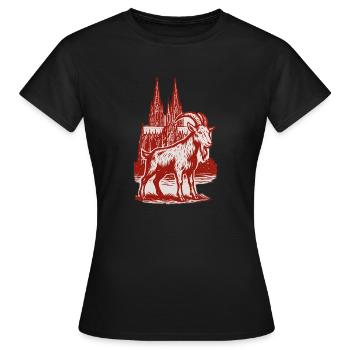 Köln Geissbock - Frauen T-Shirt - Schwarz - Vorne - AI Model Female 172 dark (172cm)