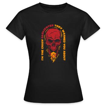 Allume-gaz Gaslighting - T-shirt Femme - noir - Devant - AI Model Female 172 dark (172cm)