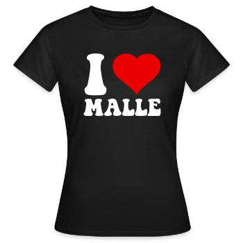 Vacances I Love Malle Party Mallorca - T-shirt Femme - noir - Devant - AI Model Female 172 dark (172cm)