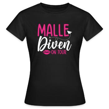 Malle Divas on Tour - Women's T-Shirt - black - Front - AI Model Female 172 dark (172cm)
