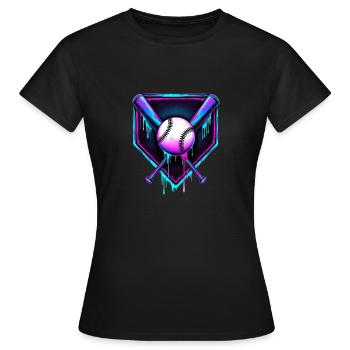 Baseball Batte de baseball - T-shirt Femme - noir - Devant - AI Model Female 172 dark (172cm)