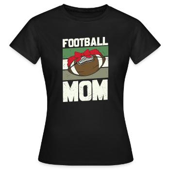 Football Mom Vintage Sports Design - Frauen T-Shirt - Schwarz - Vorne - AI Model Female 172 dark (172cm)