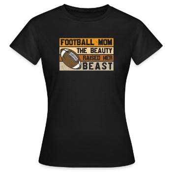 Football Mom Beauty and Beast Theme - Frauen T-Shirt - Schwarz - Vorne - AI Model Female 172 dark (172cm)
