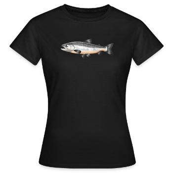 Saumon Saumon - T-shirt Femme - noir - Devant - AI Model Female 172 dark (172cm)