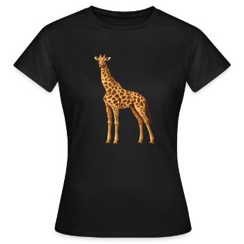 Giraffe - Frauen T-Shirt - Schwarz - Vorne - AI Model Female 172 dark (172cm)