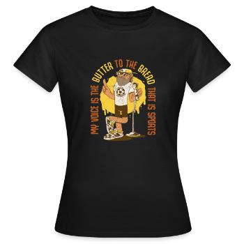 Commentator Sports Presenter - Women's T-Shirt - black - Front - AI Model Female 172 dark (172cm)
