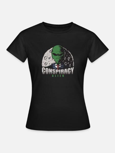 Alien Conspiracy Theory Design - Frauen T-Shirt - Schwarz