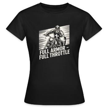 Christian Biker Full Armor Full Throttle - T-shirt Femme - noir - Devant - AI Model Female 172 dark (172cm)