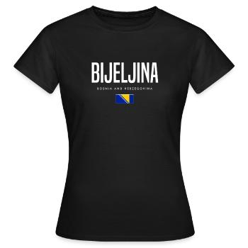 Bijeljina Bosnien und Herzegowina - Frauen T-Shirt - Schwarz - Vorne - AI Model Female 172 dark (172cm)