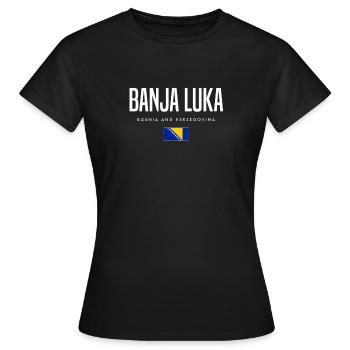 Banjaluka Bosnien und Herzegowina - Frauen T-Shirt - Schwarz - Vorne - AI Model Female 172 dark (172cm)