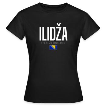 Ilidza Bosnien und Herzegowina - Frauen T-Shirt - Schwarz - Vorne - AI Model Female 172 dark (172cm)