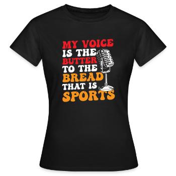 Funny Sports Ansager - Frauen T-Shirt - Schwarz - Vorne - AI Model Female 172 dark (172cm)