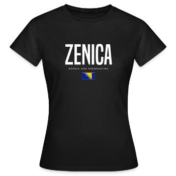 Zenica Bosnien und Herzegowina - Frauen T-Shirt - Schwarz - Vorne - AI Model Female 172 dark (172cm)