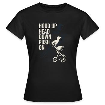 Crèche Papa Paternité Fierté - T-shirt Femme - noir - Devant - AI Model Female 172 dark (172cm)