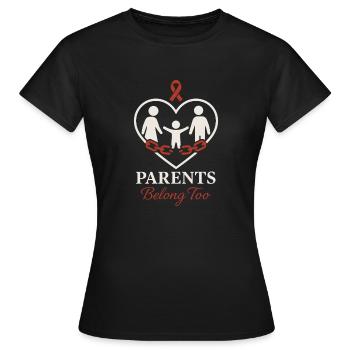 Sensibilisation des parents à la décision - T-shirt Femme - noir - Devant - AI Model Female 172 dark (172cm)