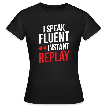 Funny Sports Ansager - Frauen T-Shirt - Schwarz - Vorne - AI Model Female 172 dark (172cm)