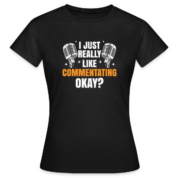 Funny Sports Ansager - Frauen T-Shirt - Schwarz - Vorne - AI Model Female 172 dark (172cm)