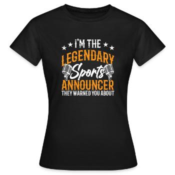 Funny Sports Ansager - Frauen T-Shirt - Schwarz - Vorne - AI Model Female 172 dark (172cm)