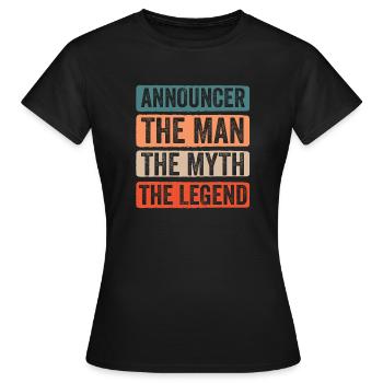 Funny Sports Ansager - Frauen T-Shirt - Schwarz - Vorne - AI Model Female 172 dark (172cm)