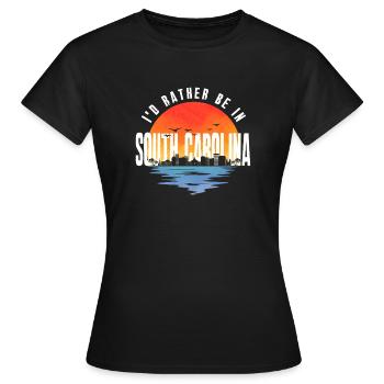 Je préférerais être en Caroline du Sud - T-shirt Femme - noir - Devant - AI Model Female 172 dark (172cm)