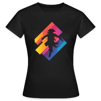 Piratenflagge Pirat Piraten - Frauen T-Shirt - Schwarz - Vorne - AI Model Female 172 dark (172cm)
