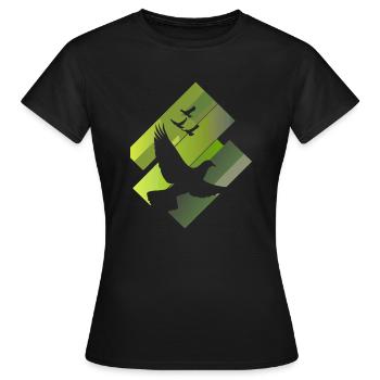 Taube Turteltauben - Frauen T-Shirt - Schwarz - Vorne - AI Model Female 172 dark (172cm)