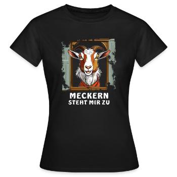 GOAT WINDOW SE PLAINDRE EST MON DROIT - T-shirt Femme - noir - Devant - AI Model Female 172 dark (172cm)