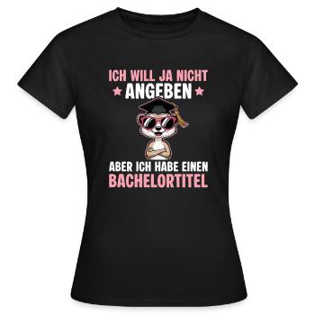 Studentin Bachelor Abschluss bestanden - Frauen T-Shirt - Schwarz - Vorne - AI Model Female 172 dark (172cm)
