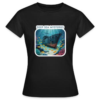 DEEP SEA MYSTERIES - Women's T-Shirt - black - Front - AI Model Female 172 dark (172cm)