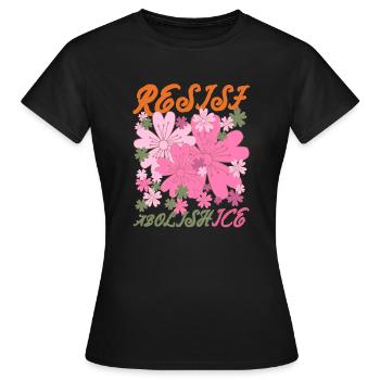 Abolition de la résistance de protestation rétro de l’ en vertu de - T-shirt Femme - noir - Devant - AI Model Female 172 dark (172cm)