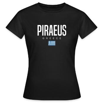 Le Pirée, Grèce - T-shirt Femme - noir - Devant - AI Model Female 172 dark (172cm)