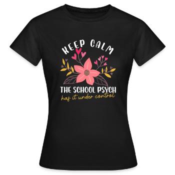 Garder son calme École Psych Design - T-shirt Femme - noir - Devant - AI Model Female 172 dark (172cm)