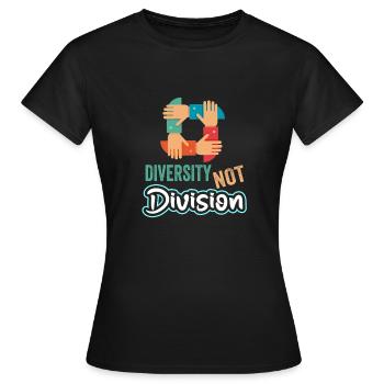 Feiern Sie die Vielfalt, nicht die Spaltung, die Einheit - Frauen T-Shirt - Schwarz - Vorne - AI Model Female 172 dark (172cm)