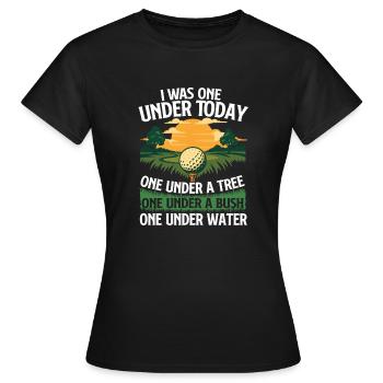 J’étais un sous aujourd’hui drôle Golf jeu de mots humour - T-shirt Femme - noir - Devant - AI Model Female 172 dark (172cm)