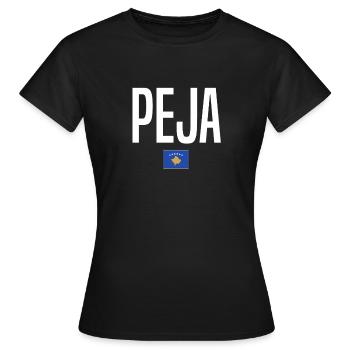 Peja, Kosovo - T-shirt Femme - noir - Devant - AI Model Female 172 dark (172cm)