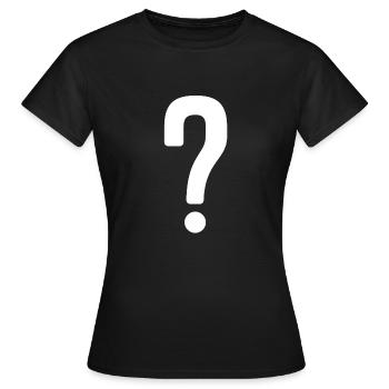 Question Mark Symbol Punctuation - Women's T-Shirt - black - Front - AI Model Female 172 dark (172cm)