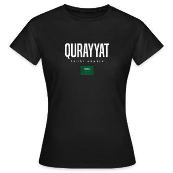 Qurayyat, Arabie saoudite - T-shirt Femme - noir - Devant - AI Model Female 172 dark (172cm)
