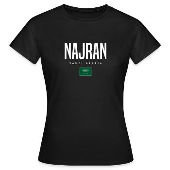 Najran Saudi-Arabien - Frauen T-Shirt - Schwarz - Vorne - AI Model Female 172 dark (172cm)