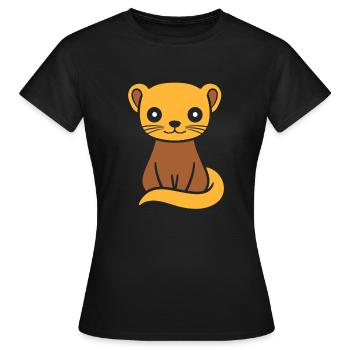 weasel - Women's T-Shirt - black - Front - AI Model Female 172 dark (172cm)