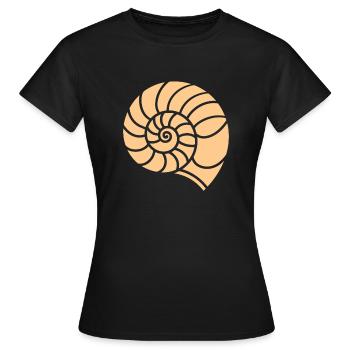 shell - Women's T-Shirt - black - Front - AI Model Female 172 dark (172cm)